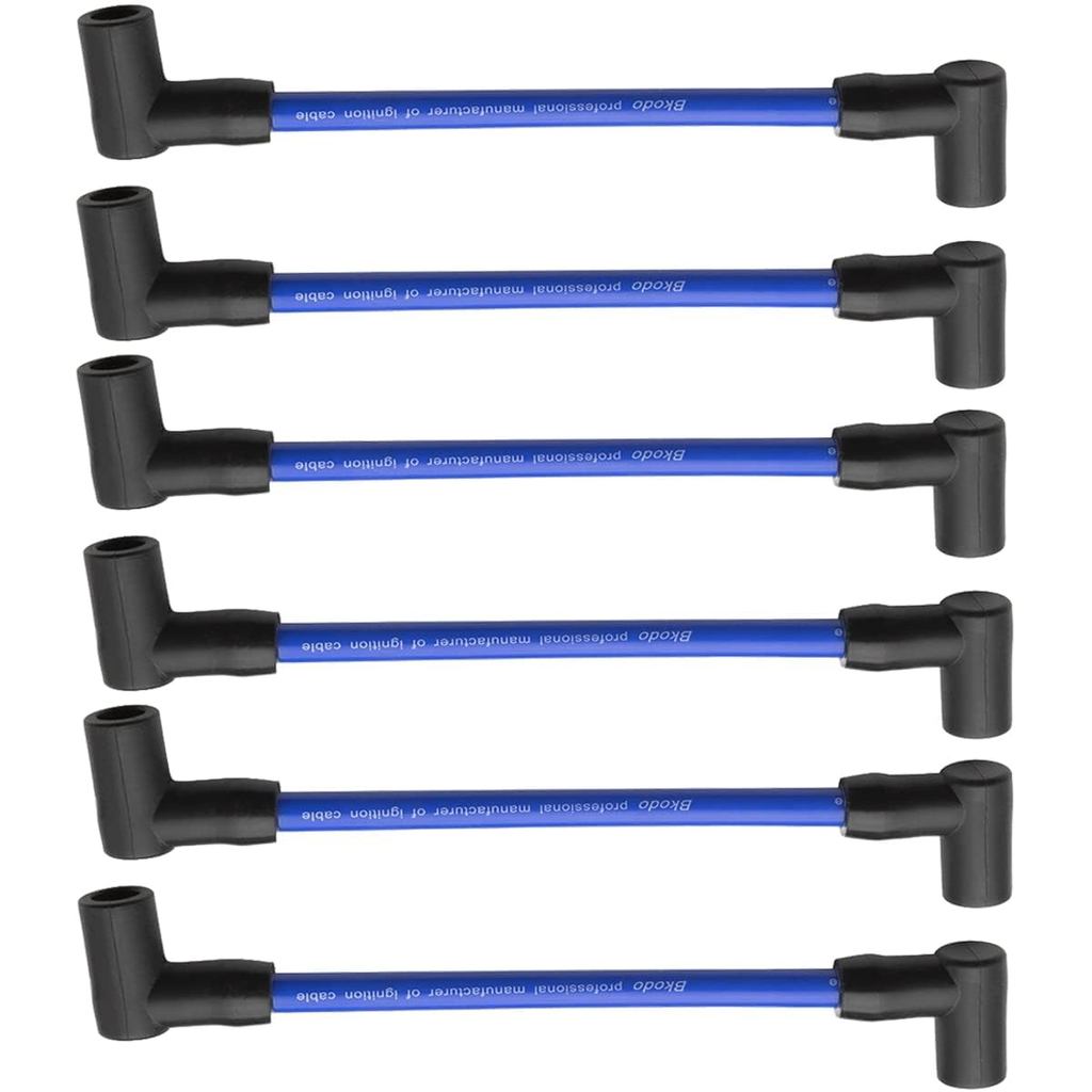 6 ชิ้นหัวเทียนลวด 6 "ประสิทธิภาพสูง Premium Marine สําหรับ Evinrude OMC Johnson Spark Plug ตะกั่วลวด