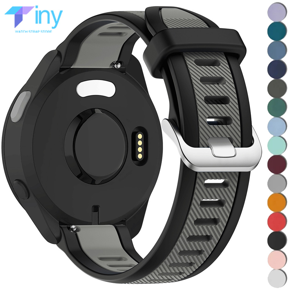 22 มม.20 มม.สายคล้องคอซิลิโคนสําหรับผู้เบิกทาง Garmin 165 เพลงสําหรับ Vivoactive 3 5 Venu สร้อยข้อมือ