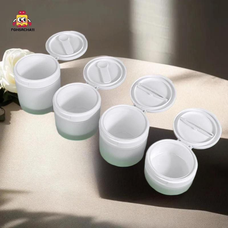 FG 50/120g ฝาครอบพร้อมช้อนหรือขวดรีฟิลหม้อที่ว่างเปล่า Travel Face ครีมโลชั่นเครื่องสําอางผ้าฝ้ายแต่