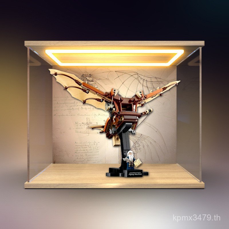 บล็อกตัวต่อไอคอนเครื่องบิน Da Vinci กล่องเก็บของด้านหลังอาคารชุดอะคริลิค 10363 เหมาะสําหรับ HGWC