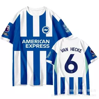 ชุดทีมฟุตบอล Brighton พร้อมเสื้อยืดแขนสั้นและเสื้อเชิ้ตครึ่งแขน แห้งเร็ว สำหรับชายและหญิง