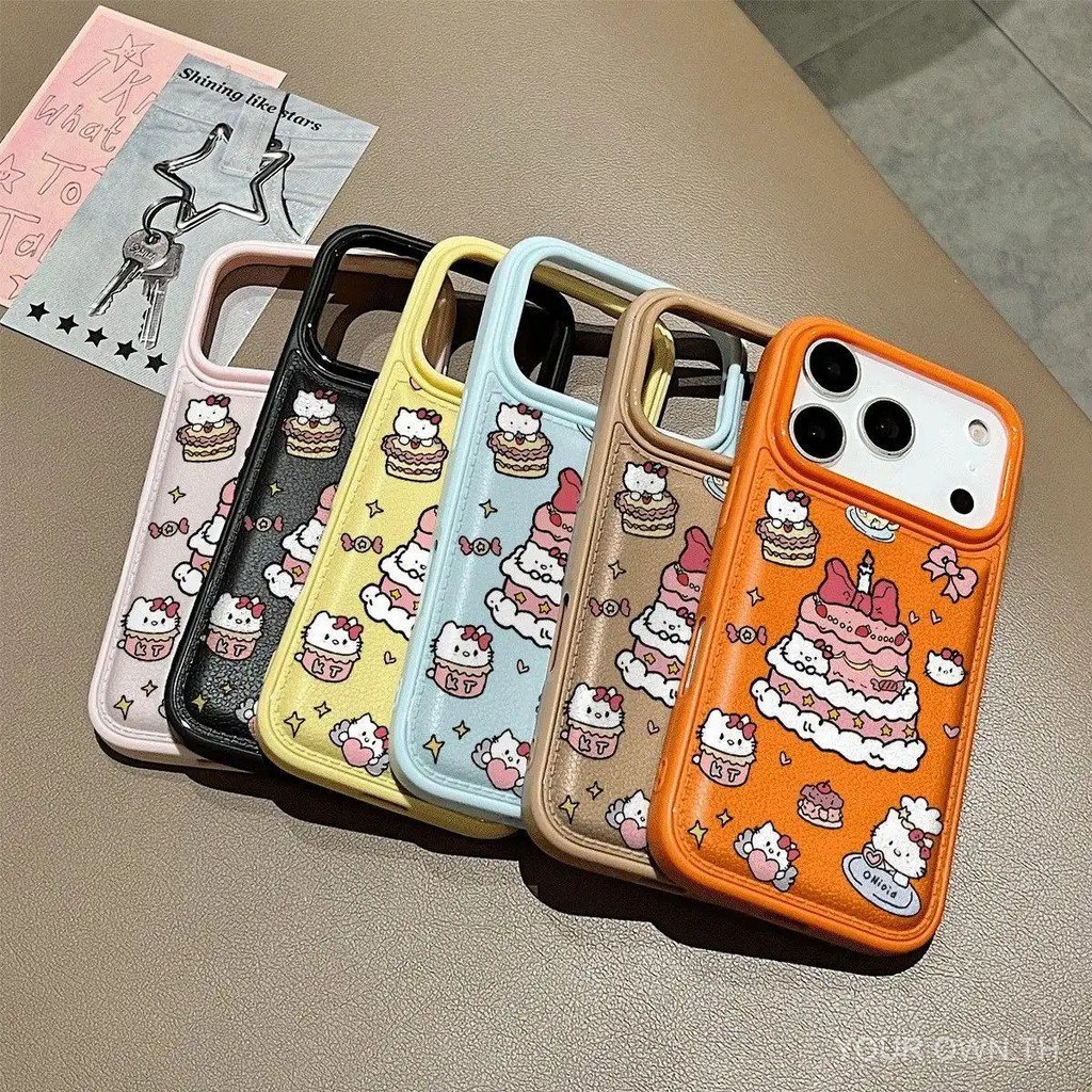 Hello Kitty 3D Triple Layerเคสโทรศัพท์แฟชั่นสําหรับiPhone 13 14 15 16 Pro Max Plus XR XS Max Premium