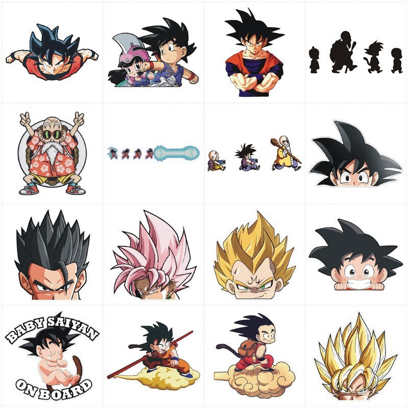 Anime Dragon Ball Bumper Stickers Cartoon Car Body Decoration Electric Motorcycle Automobile Sticker