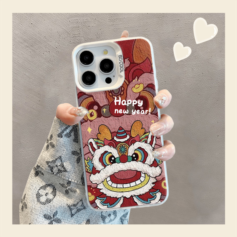 Lion DanceปลอกสําหรับOppo A55 A57 A16 กรณีค้นหาX5 X6 X7 X8 X9 PRO V23 11 10 PRO RENO 15 14 13 12 11 