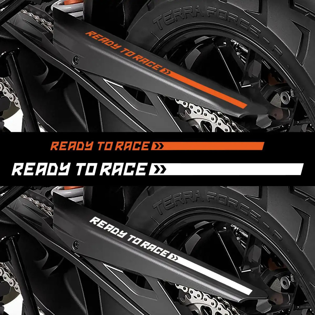 สติกเกอร์รถจักรยานยนต์สะท้อนแสง Tank Decals Racing Side Of The Body Decals "READY TO RACE" สําหรับ KTM Duke Exc อุปกรณ์เสริม ktm ผจญภัย Rc