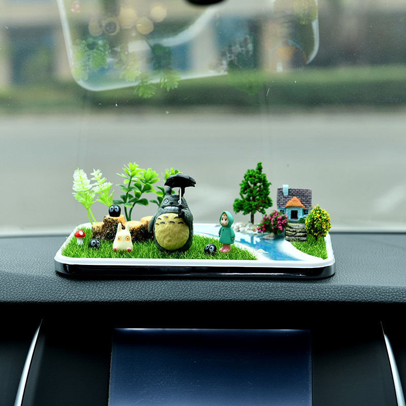 Creative Micro Landscape อุปกรณ์ตกแต่งภายในรถยนต์ Hayao Miyazaki เพื่อนบ้านของฉัน Totoro Xiaomei ของ
