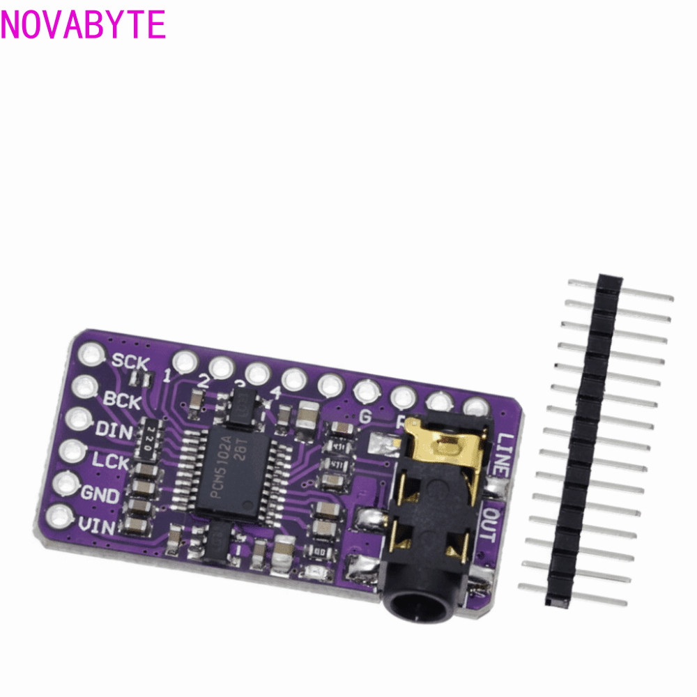 NOVABYTE PCM5102A I2S เครื่องเล่นเสียง PCM5102A DAC I2S Player โมดูล, โมดูลดิจิตอลอินเทอร์เฟซ I2S PC