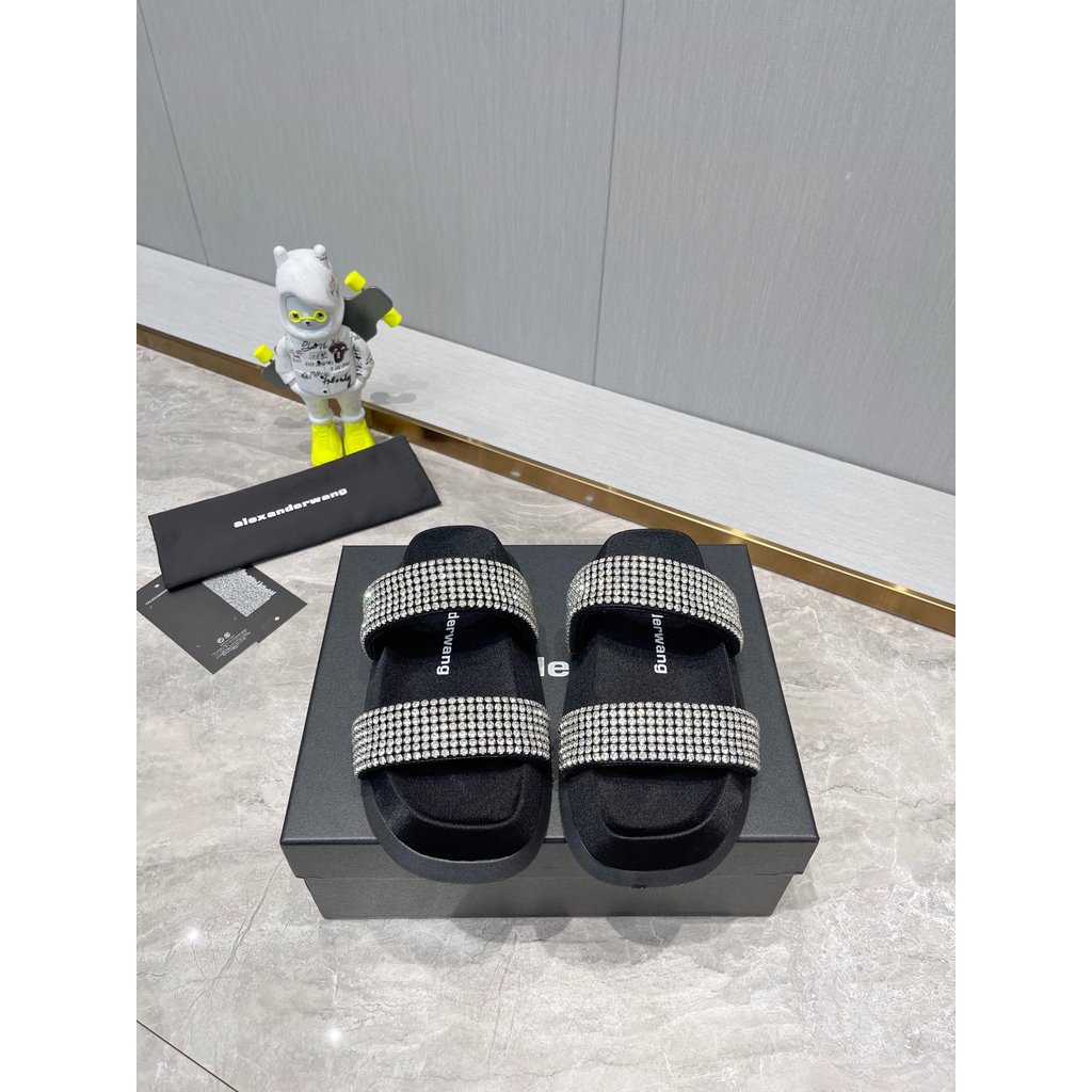 รองเท้าแตะชายหาดพื้นหนา Alexander Wang Spring Summer