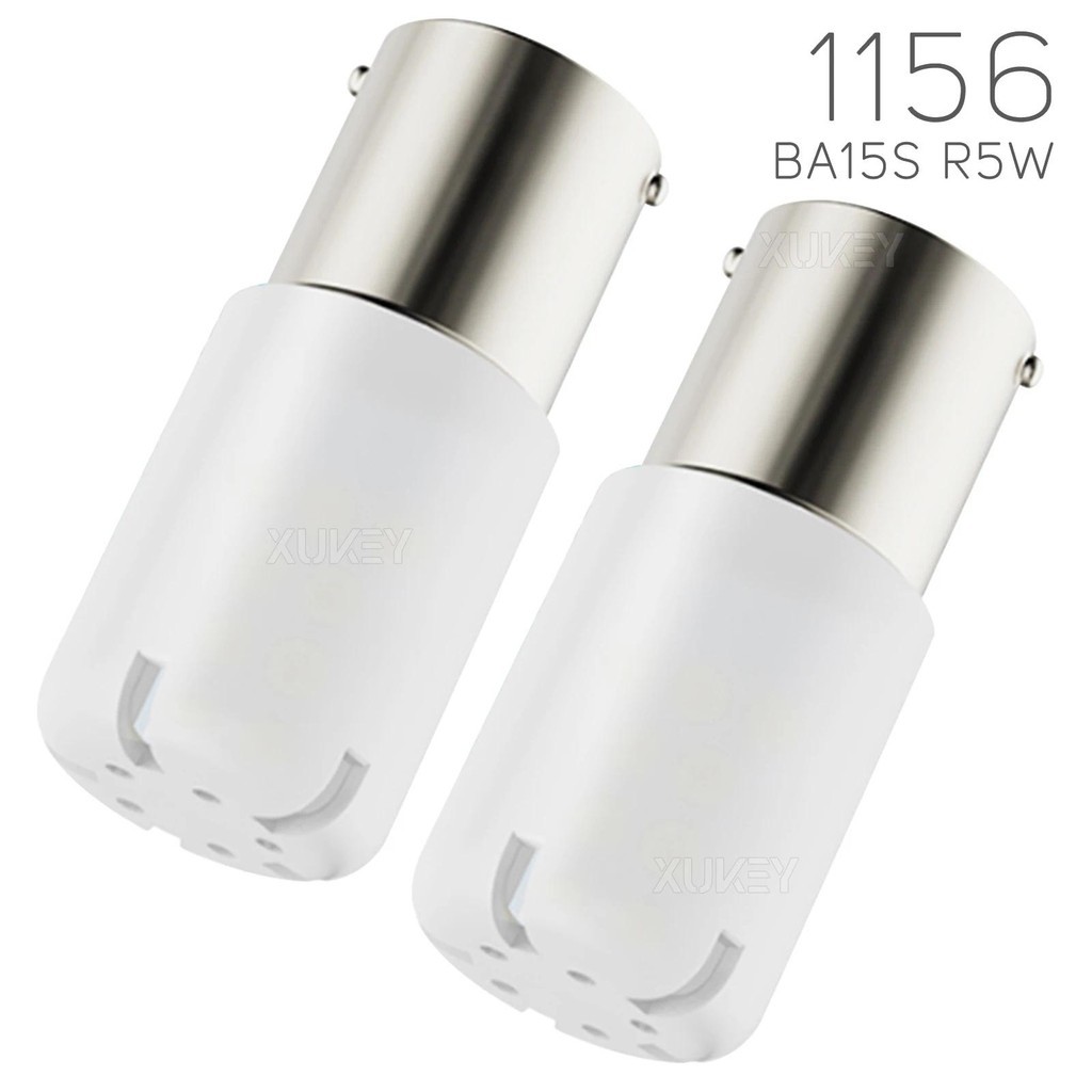2pcs 12V สีขาว 67 89 97 631 5007 R5W R10W 1156 หลอดไฟ LED BA15S รถย้อนกลับภายใต้ Hood RV 1003 1141 ภ
