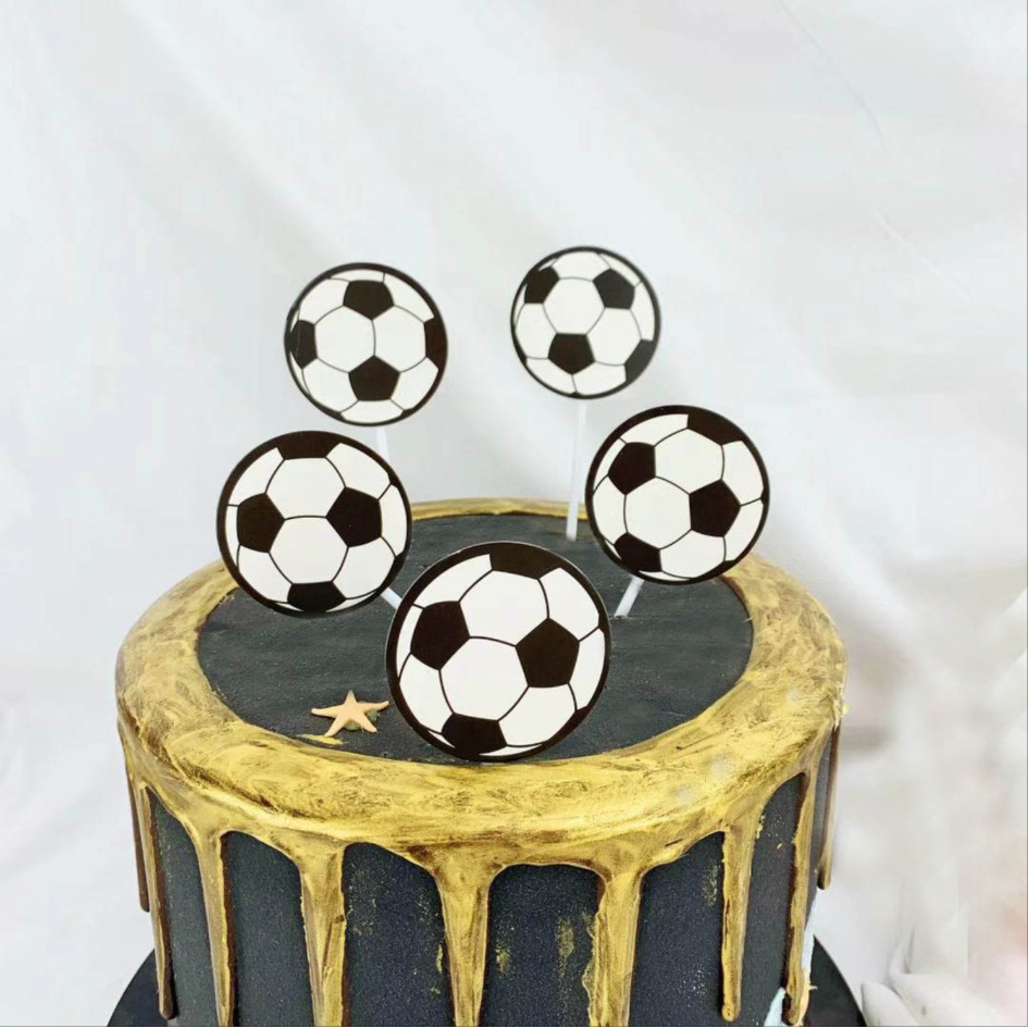 Soccer Series Cake Decor 5-Pack - ท็อปเปอร์ขนมหวานรูปฟุตบอล 5 ซม.