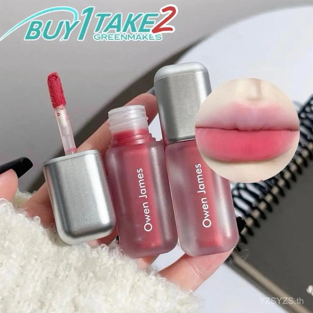 [ซื้อ 1 แถม 2] ลิปกลอสเนื้อแมตต์กำมะหยี่ สีติดทนนาน ผ่านการรับรองจาก FDA สีขาว โดย Owen James มีส่วน