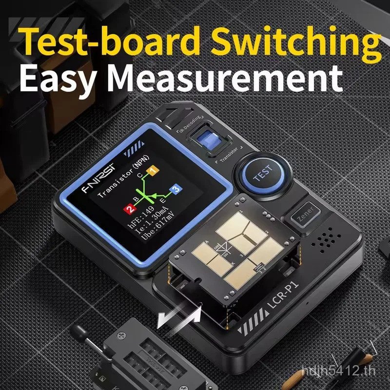 FNIRSI LCR-P1 เครื่องทดสอบทรานซิสเตอร์ไดโอด Triode ทรานซิสเตอร์ Capacitance Meter ความต้านทาน LCR ES