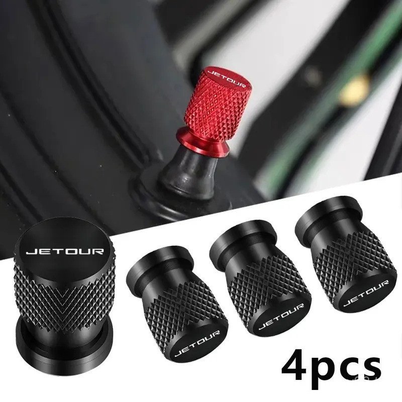 4 PC โลหะยางรถวาล์วหมวกรถ Tyre Air Stems สําหรับ Chery Jetour Dashing X-1 Plus DTC IDM X70 X70plus X