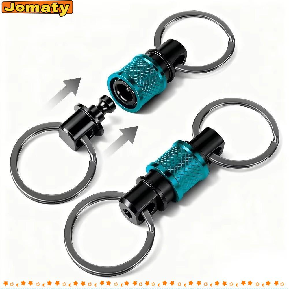 JOMATY พวงกุญแจที่ถอดออกได้, อลูมิเนียมอัลลอยด์ Double Headed Quick Release พวงกุญแจ, Mini Quick Pull Design Compact Clip Pull Apart Buckle Outdoor