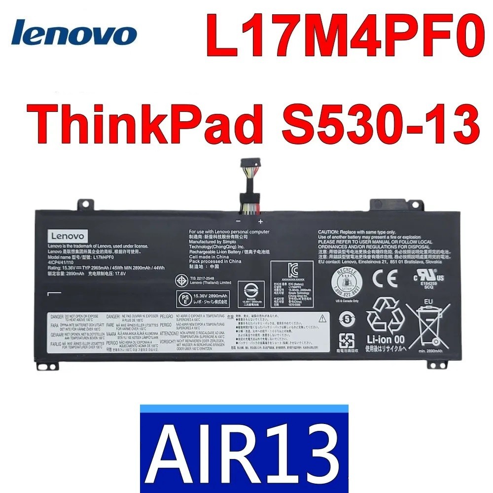 เลโนโว L17C4PF0 L17M4PF0 IdeaPad S530-13IML 13IWL 81WU 81J7 Xiaoxin Air 13IWL 5B10R38649 5B10W67314