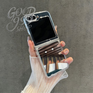 🌷GOOD🌷✿พร้อมส่ง/กรุงเทพ✿เคสSamsung เคสฟลิป เคสใส เคส for Samsung Galaxy Flip6 Flip5 Flip4 Flip3  พร้อมกระจก#086