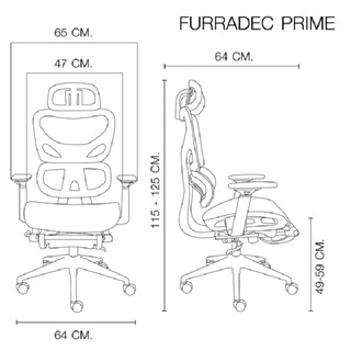 FURRADEC เก้าอี้เพื่อสุขภาพ รุ่น Prime สีดำ