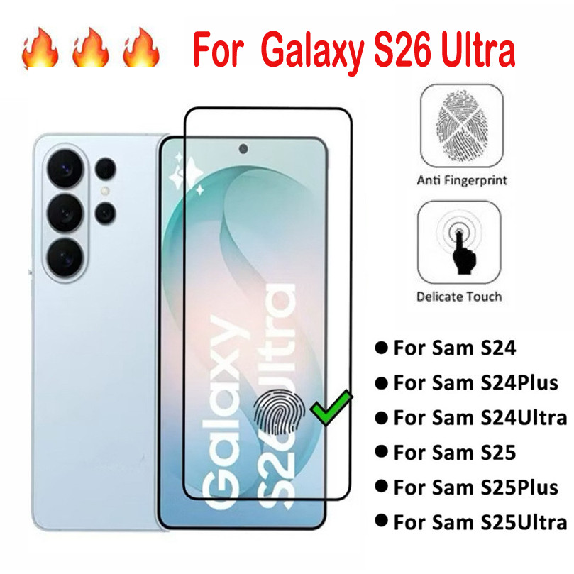 ฟิล์มเต็มจอ หน้าจอ For Samsung S26Ultra S26 S25 ultra S26Plus S25Ultra/S24Ultra S24Fe S25Fe ฟิล์มกระจก กันรอย อย่างดี