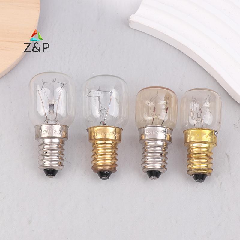 Z&P หลอดไฟอุณหภูมิสูง 120/220V 15W 25W E14 300 องศา T22 เตาอบไมโครเวฟหลอดไฟ Steamer หลอดไฟเกลือหลอดไ