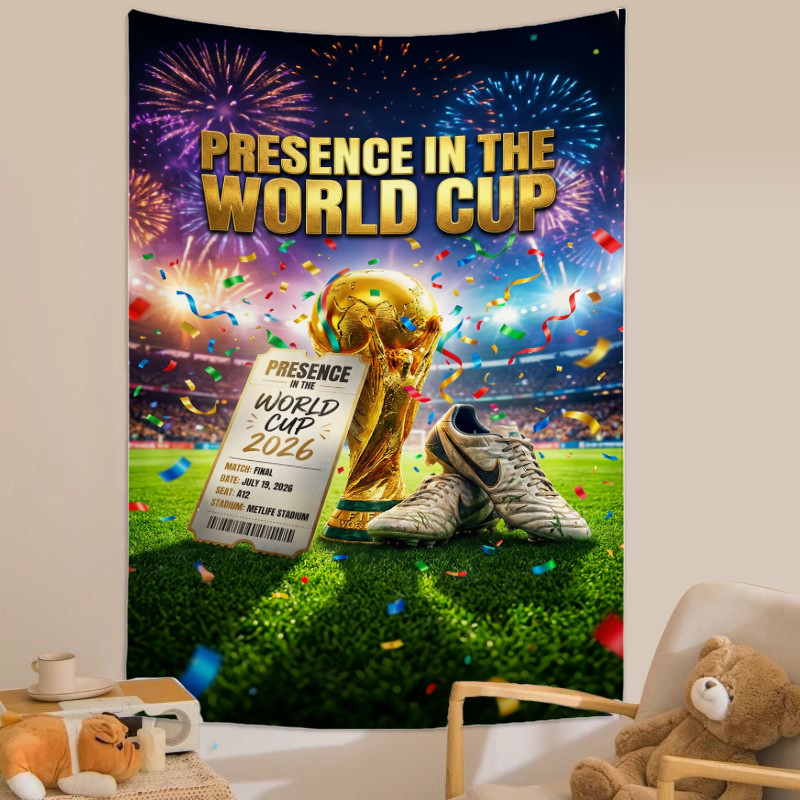 2026 ผ้าพื้นหลังฟุตบอลโลกสหรัฐอเมริกา - แคนาดา - เม็กซิโก อุปกรณ์ต่อพ่วงฟุตบอล การสนับสนุน ดอกไม้ไฟ ธง การถ่ายภาพ,[YT]