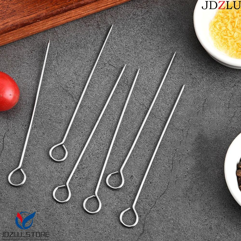 JENNIFERDZ 20 ชิ้นสแตนเลสบาร์บีคิว Skewers, Kabob Skewers 20/25/30 ซม.Rot Goose เข็ม, BBQ เครื่องมือ