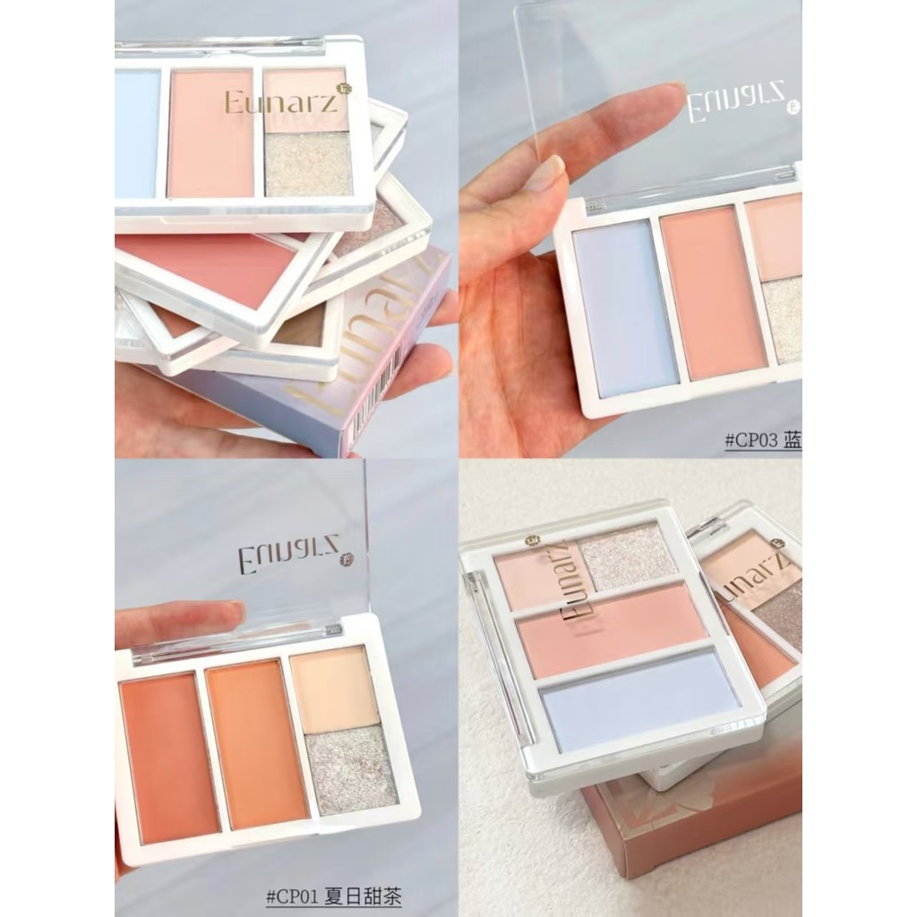 Eunarz Eunarz Four-Color Cheek Palette อายแชโดว์ Contouring บรรยากาศ Blush Soft Mist Matte Highlight
