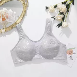เสื้อในไร้โครง ลายลูกไม้ D7070 คัพD มี 3ตะขอ ใส่สบาย ของส่งจากกรุงเทพ Women ผู้หญิง Lady Clothing