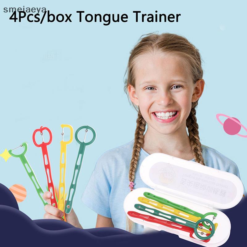[SME] 4 ชิ้น/กล่องลิ้นเคล็ดลับการออกกําลังกายสําหรับผู้ใหญ่เด็กคําพูดบําบัดออทิสติกประสาทสัมผัสฟื้นฟ