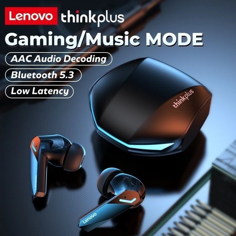 Lenovo หูฟังบลูทูธ GM2 PRO หูฟังอินเอียร์ หูฟังไร้สาย ตัดเสียงรบกวนอัจฉริยะ บลูทูธ 5.3 แสงไฟLED พร้อมระบบสัมผัส