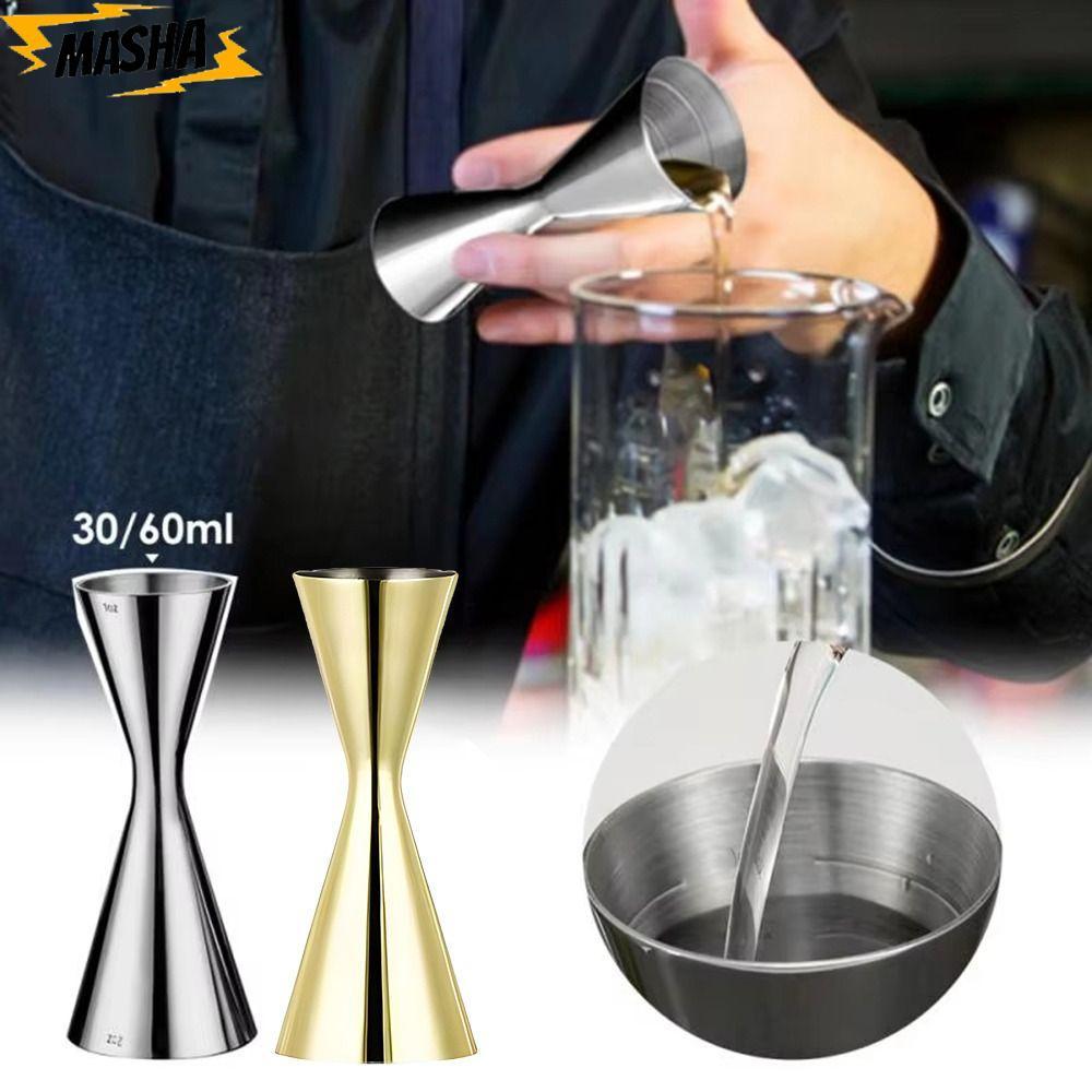 วัด Jigger, 2oz 1oz 304 สแตนเลสสตีลแก้ว Shaker, Dual Shot หนาสไตล์ญี่ปุ่นถ้วยตวงดื่ม