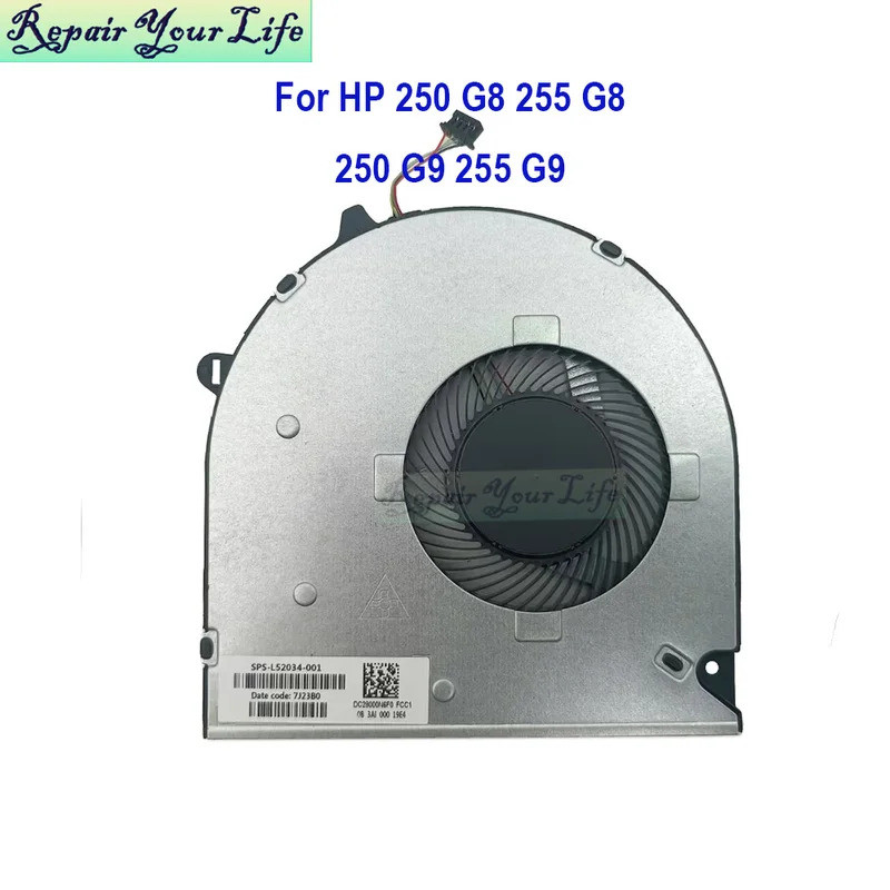 HL โน้ตบุ๊คหม้อน้ําระบายความร้อนพัดลมสําหรับ HP 250 G8 G9 255 G9 G8 256 G8 TPN-C139 TPN-C151 L52034-