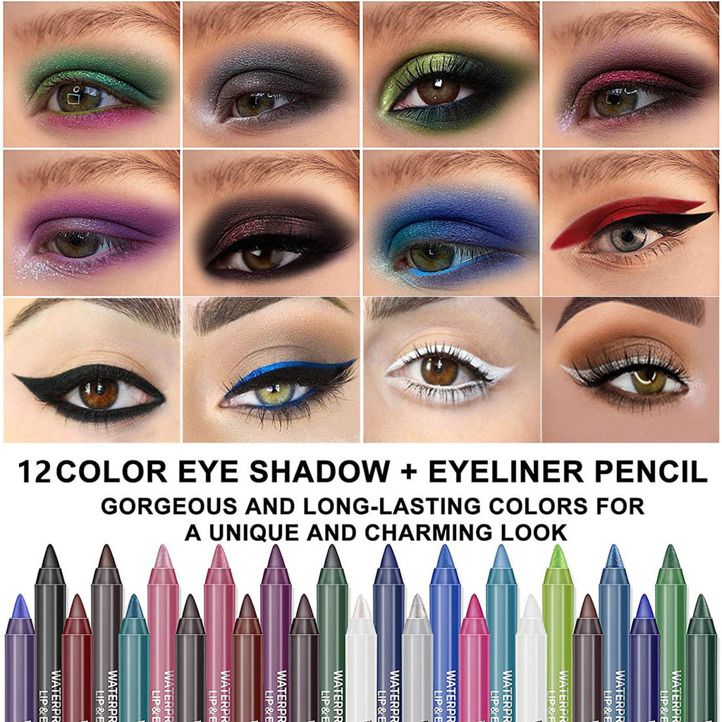 Color Eyeliner Gel Pencil Waterproof NonSmudge Pearlescent Eyeshadow Pencil