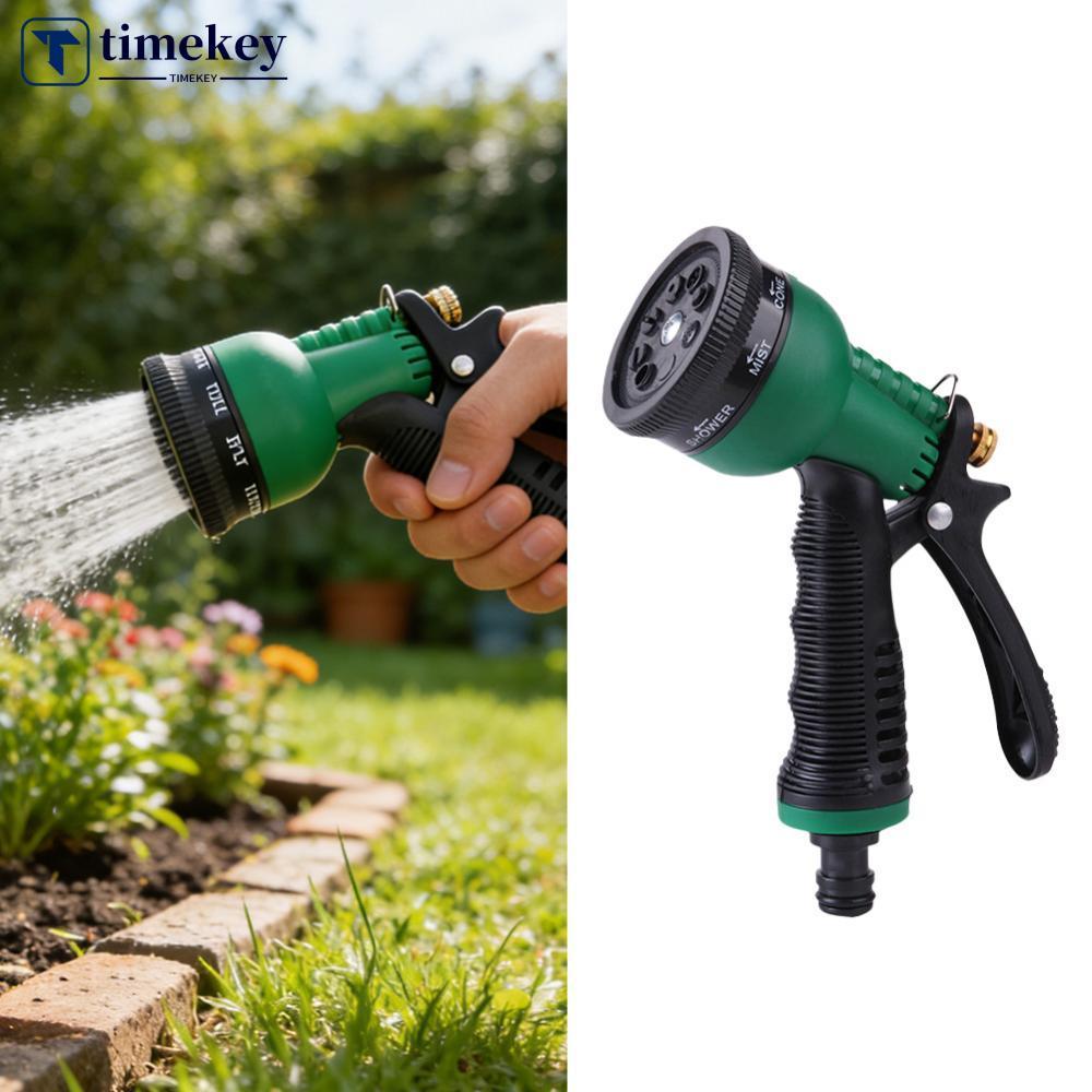 TIMEKEY 8 โหมดแรงดันสูงสวนน้ําปรับท่อหัวฉีดล้างรถ Yard Sprayer ชลประทานโรยทําความสะอาดเครื่องมือ F8L