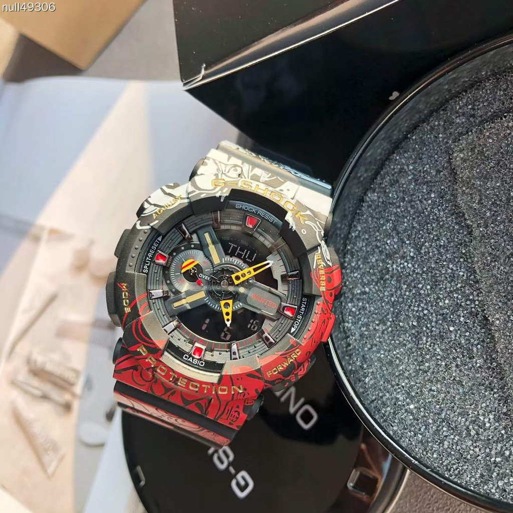 UMIMI-QI ญี่ปุ่น GA-110 ANIME DRAGON BALL Z VS ONE PIECE นาฬิกาแบรนด์ผู้ชายผู้หญิงแฟชั่นสายรัดกันน้ํ