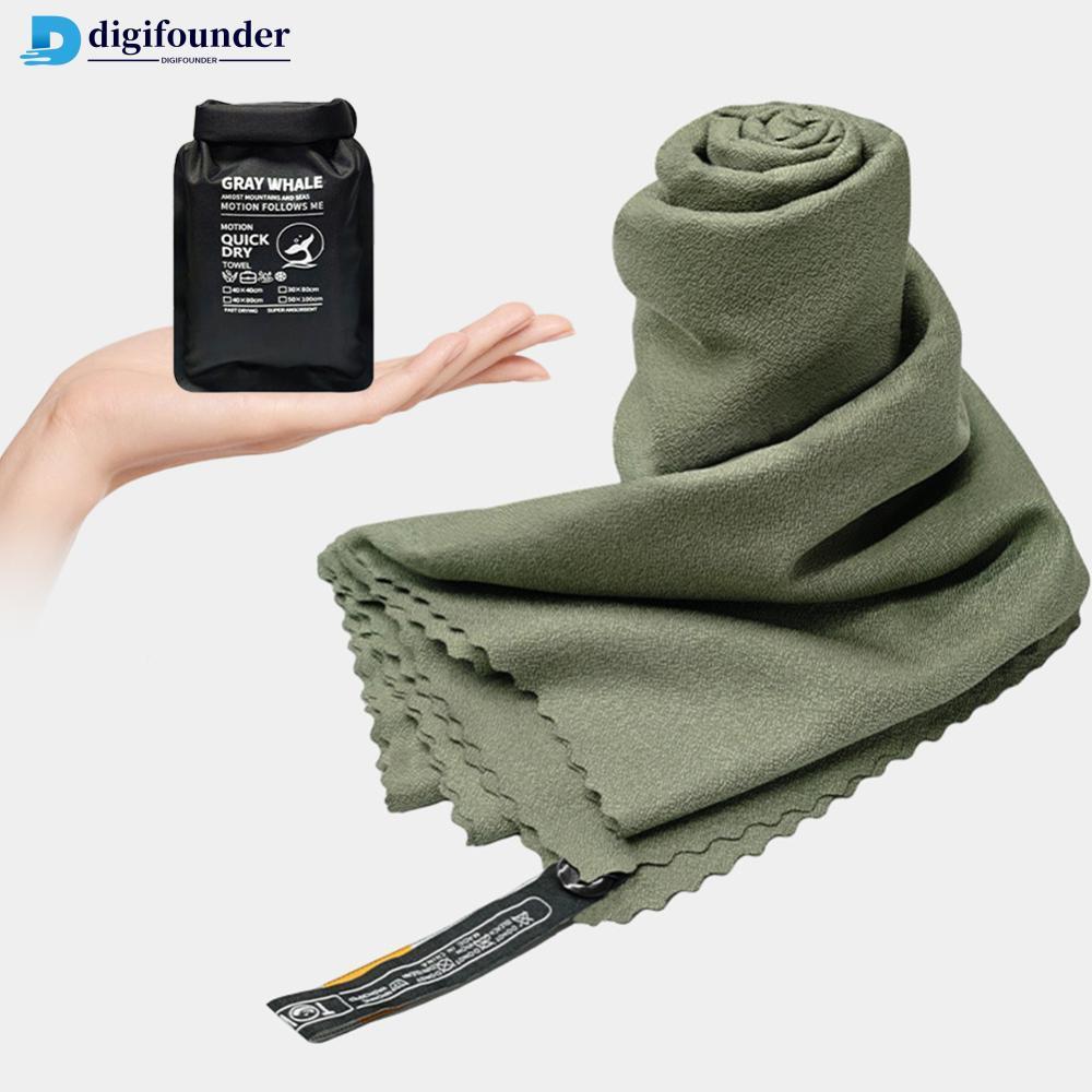 DIGIFOUNDER แบบพกพา Quick-Dry Cooling กีฬาผ้าเช็ดตัว Ultra-Thin น้ําหนักเบา Nano-Fiber Sweat Towel ร