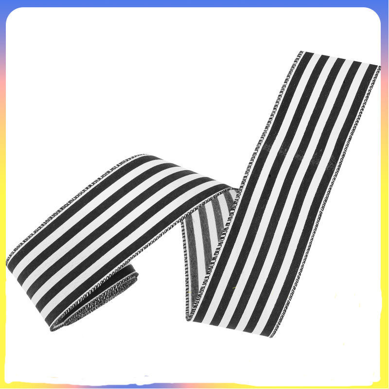 Ribbon Crafts Farm House แถบขาวดําแบบมีสาย chuangxzh