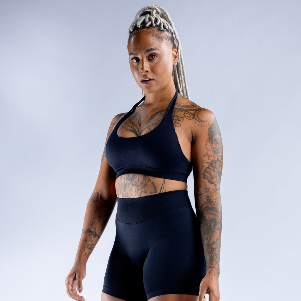 Seamless Yoga Halter Halter High Elastic Matt Nylon Fitness สวยกลับกีฬาเสื้อกั๊กผู้หญิง