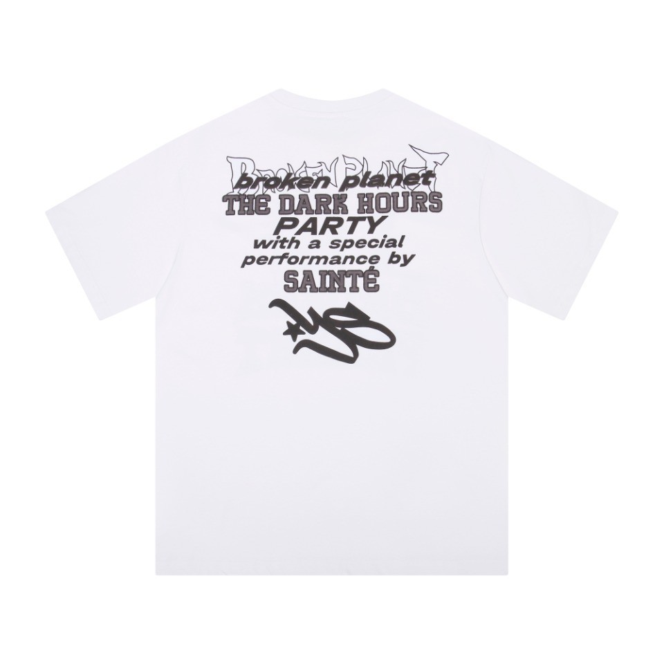 LCA4 BROKEN PLANET Broken Planet Foam Couple Short Sleeve Loose Fit Unisex Versatile T Shirt