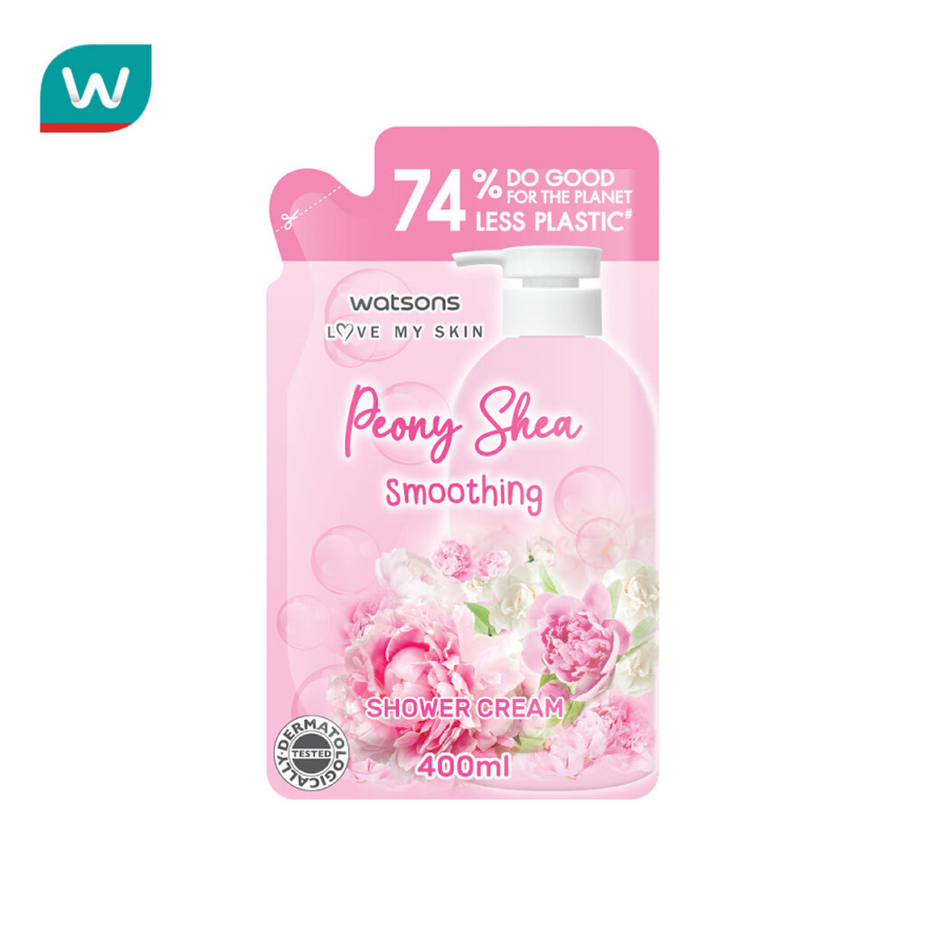 Watsons วัตสัน พีโอนี เชีย สมูทติ้ง ชาวเวอร์ ครีม 400 มล. (รีฟิล)