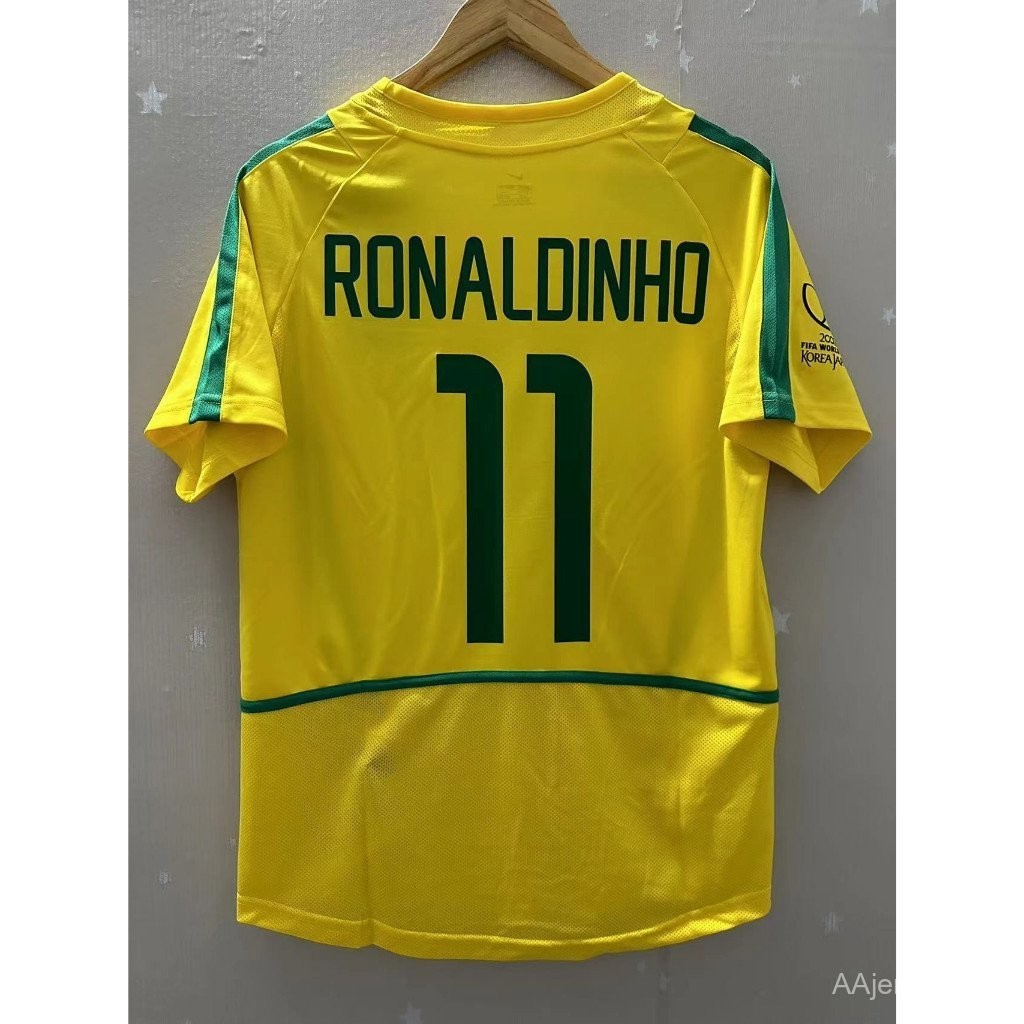 Retro: 2002 Brazil home custom T-shirt high-quality football shirt