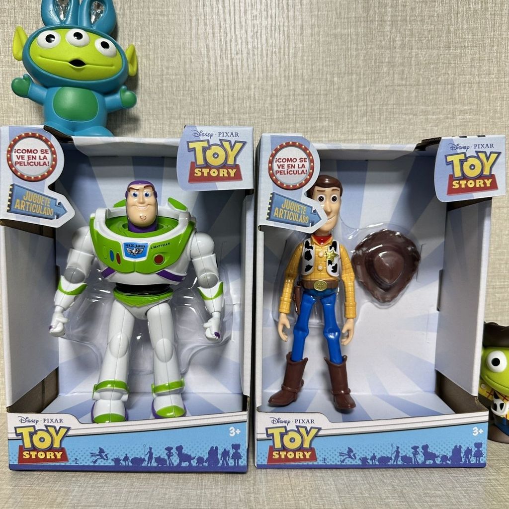 Toy Story Buzz Lightyear Woody ของเล่นคลาสสิก Action Figure เครื่องประดับ Buzz Woody รูปของขวัญวันเก
