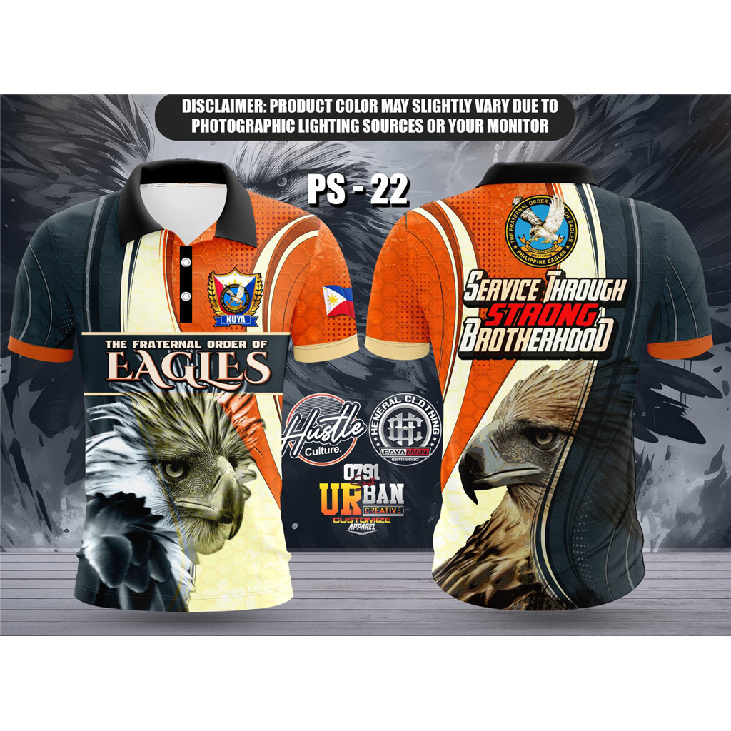 ฟรี CUSTOMIZATION2025 EAGLES TSHIRT FULL SUBLIMATION PHILIPPINE EAGLE THE FRATERNAL ORDER OF EAGLES 