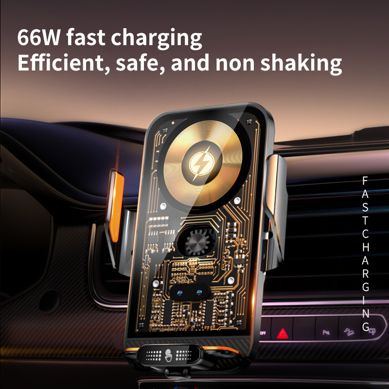 66W Wireless Fast Charger ที่วางโทรศัพท์มือถือ Air Vent รถชาร์จสําหรับ iPhone 17 16 15 14 13 Pro Max