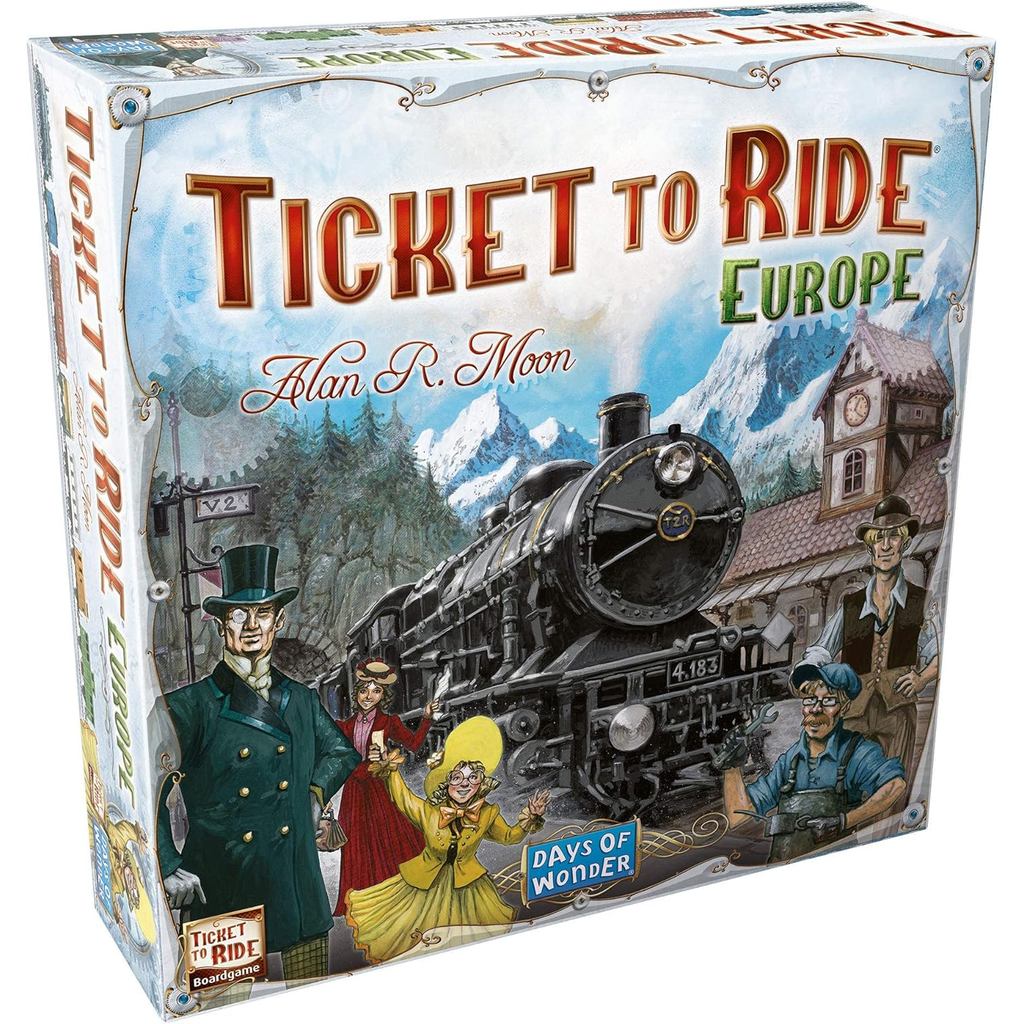 Asmodee Ticket to Ride Europe Board Game - Embark on The Train Adventure ข้ามทวีป! เกมกลยุทธ์ครอบครั