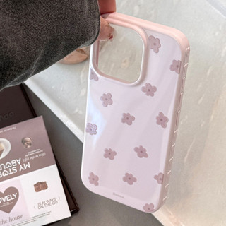 เกาหลีดอกไม้สีชมพูขนาดเล็กหัวใจรักด้านข้างพิมพ์เคสโทรศัพท์สําหรับ ไอโฟน 17 มือโปร สูงสุด อากาศ 13 15 16 14 มือโปร สูงสุดเคลือบเงากันกระแทกนุ่มป้องกันปกหลัง