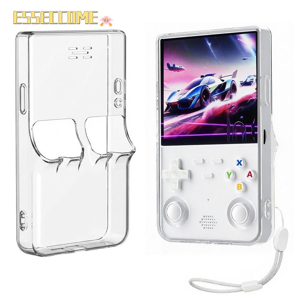 ESSECCOME ป้องกัน, TPU โปร่งใสเกมคอนโซล,พร้อมเชือกเส้นเล็ก Anti-Scratch กันกระแทกแขนสําหรับ R36S Ult