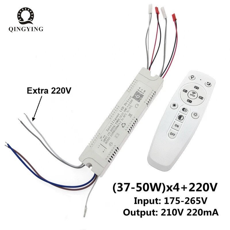 1-5pcs 2.4G LED โมดูล 37-50Wx4 + 220V RF Remote & APP ควบคุมสี Dimming และเปลี่ยน Transformer สําหรั