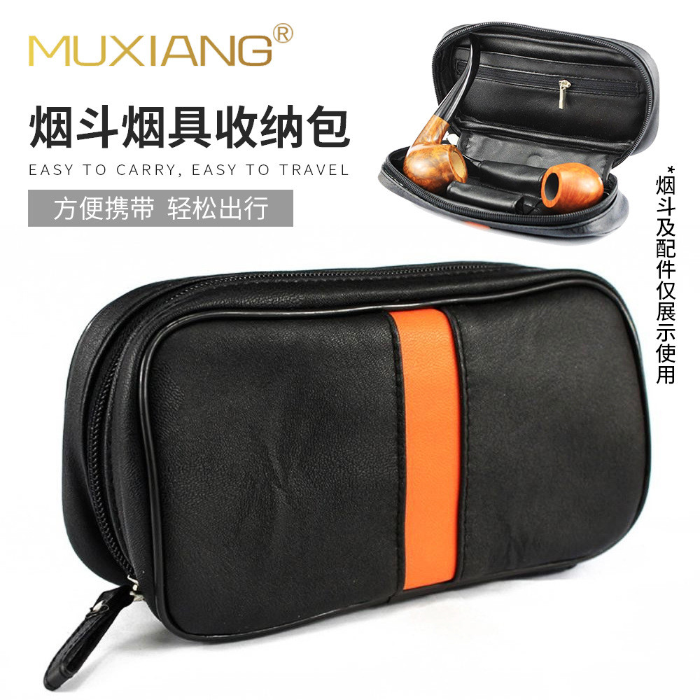 Muxiang Bucket Bag Leather Storage Bag Multifunctional Double Bucket Bucket Bag 0113p