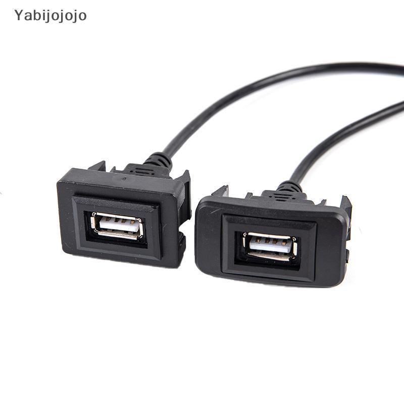 Yabijojojo แดชบอร์ดรถ Flush Mount USB 2.0 พอร์ตแผงชายหญิงสายต่ออะแดปเตอร์สําหรับ Vigo RAV4 ใหม่
