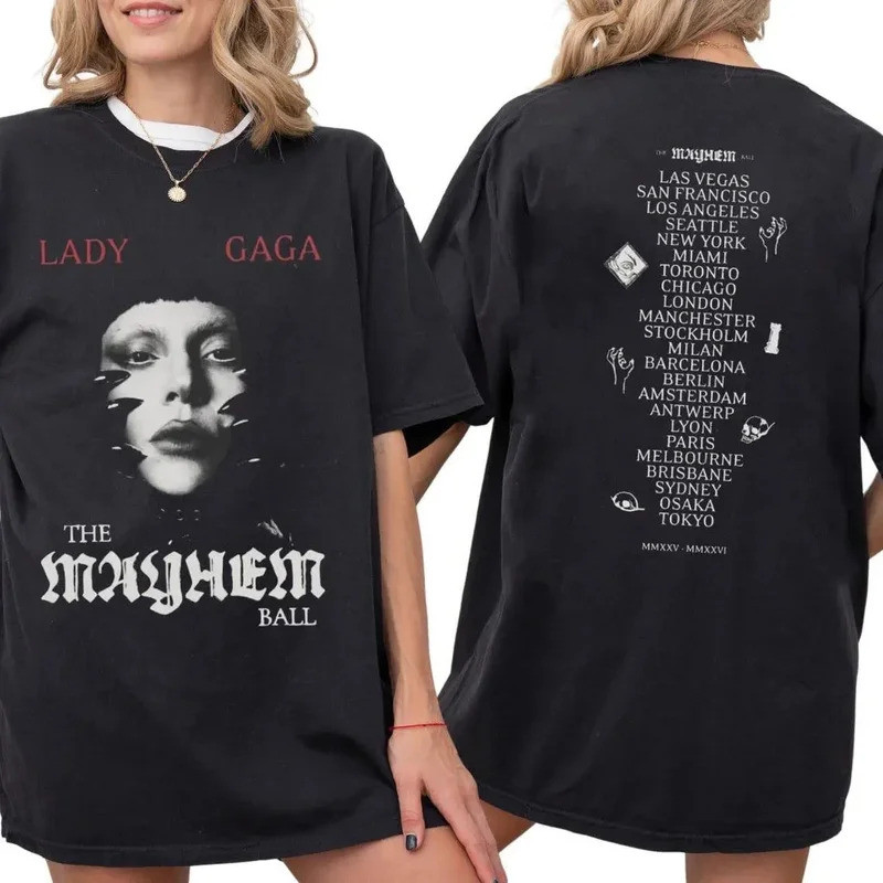 COD 2026Lady Gaga Mayhem Ball Tour Shirt Lady Gaga The Mayhem Pure 100% Cotton Shirt Lady Gaga Lady 